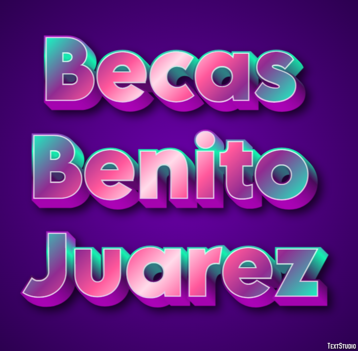 Becas Benito Juarez Effetto testo