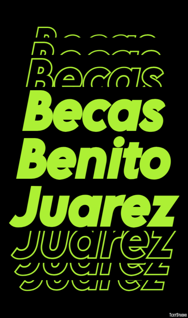 Becas Benito Juarez Effetto testo