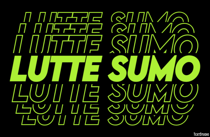 Lutte Sumo Effet de Texte