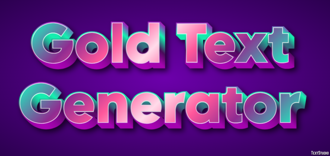 Gold Text Generator Efekt tekstowy