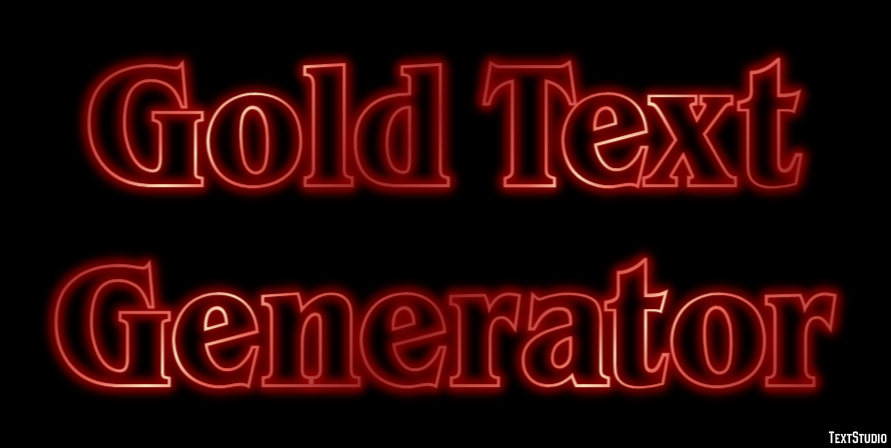 Gold Text Generator Efekt tekstowy