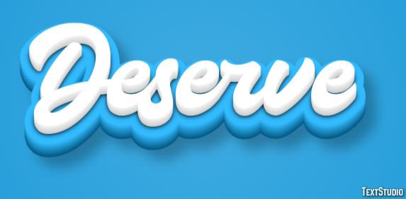 Deserve Text Effect