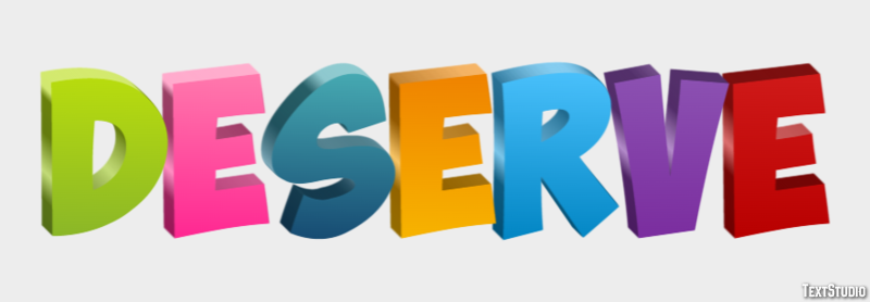 Deserve Text Effect