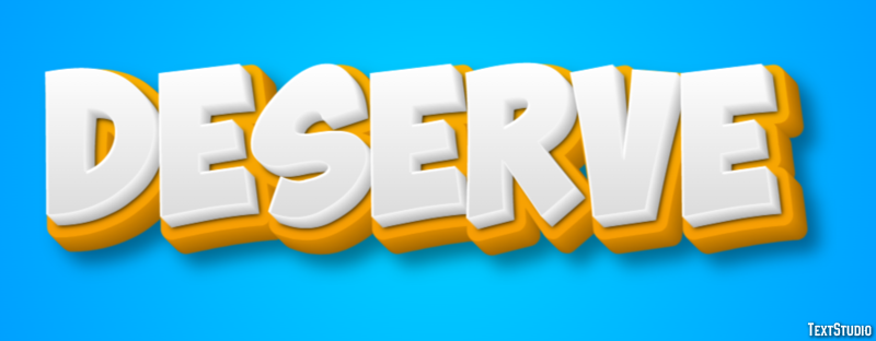 Deserve Text Effect