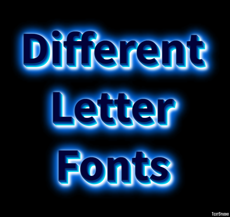 Different Letter Fonts テキスト効果