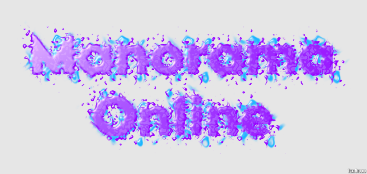 Manorama Online Efeito de texto