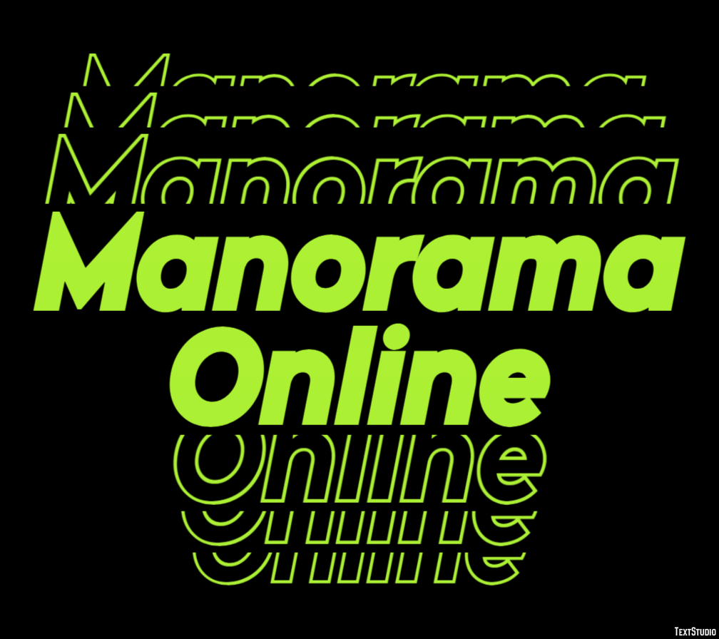 Manorama Online Efeito de texto