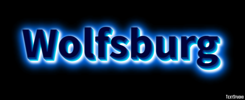 Wolfsburg Efeito de texto
