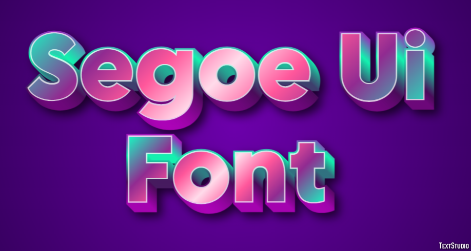 Segoe Ui Font Texteffekt