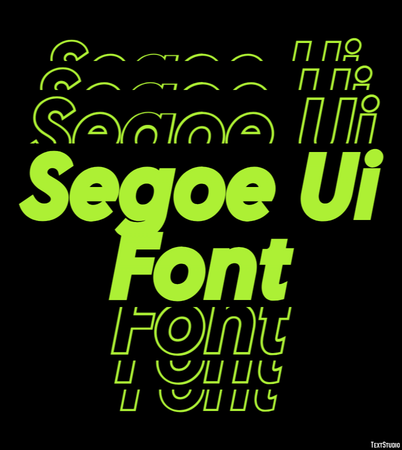 Segoe Ui Font Efeito de texto