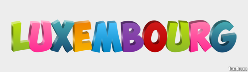 Luxembourg Texteffekt