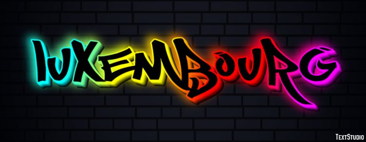 Luxembourg Texteffekt