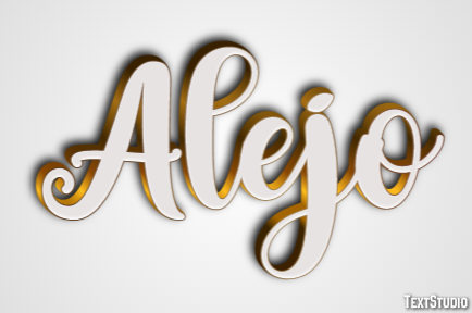 Alejo Efecto de Texto