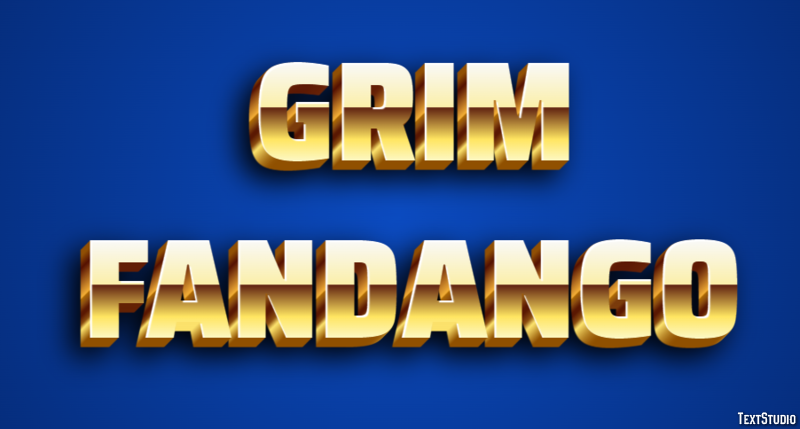 Grim Fandango Effetto testo