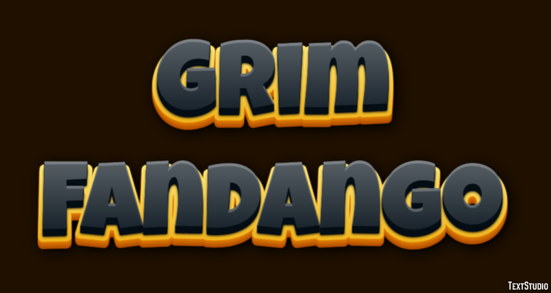 Grim Fandango Effetto testo