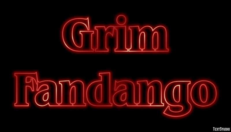 Grim Fandango Efeito de texto