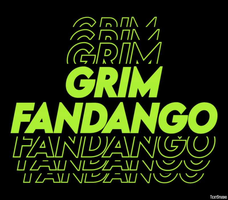 Grim Fandango Efecto de Texto
