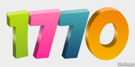 1770 Text Effect