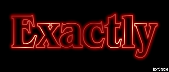 Exactly Texteffekt