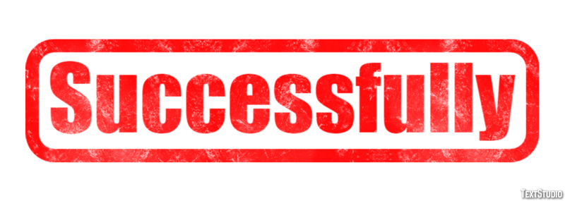 Successfully Text Effect