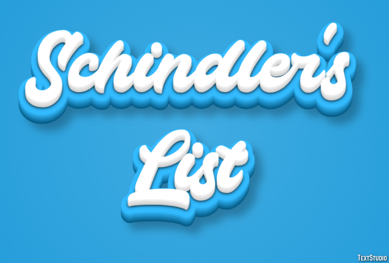 Schindler's List Effet de Texte