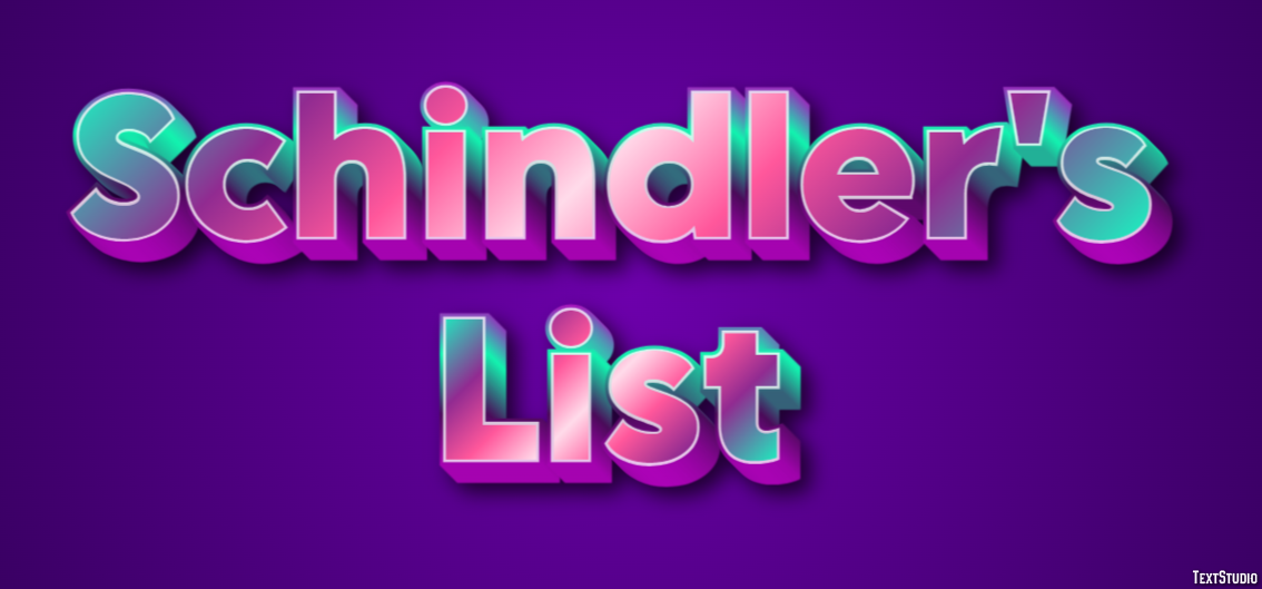 Schindler's List Effet de Texte
