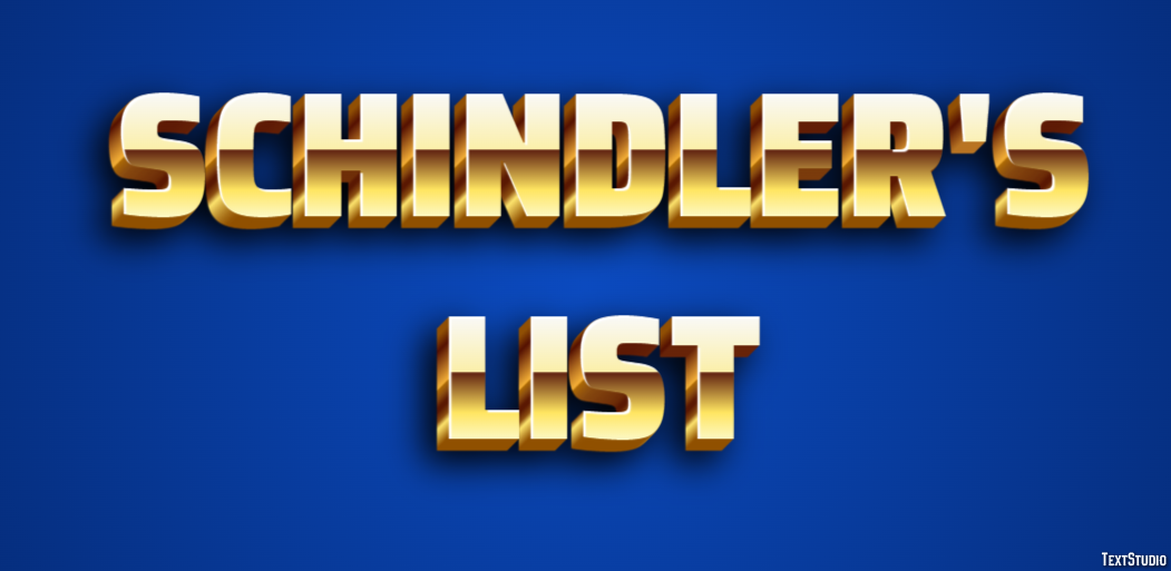 Schindler's List Effet de Texte