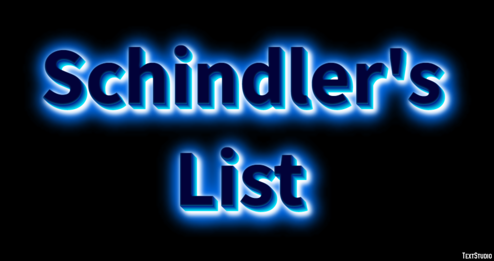 Schindler's List Text effect