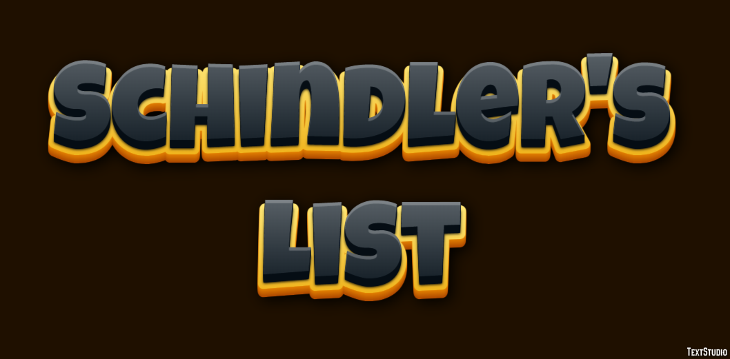 Schindler's List Text effect