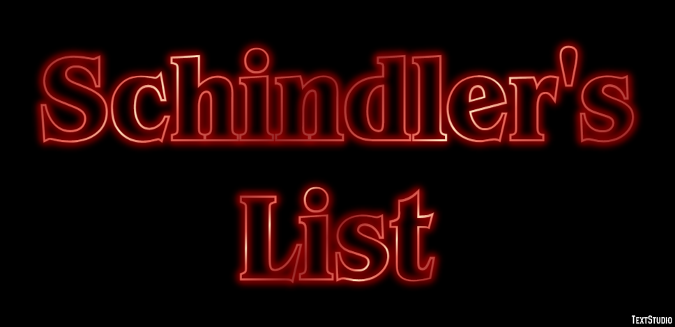 Schindler's List Effet de Texte
