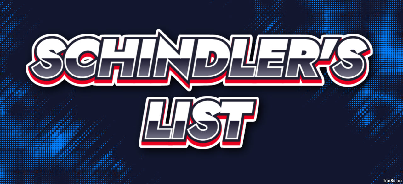 Schindler's List Text effect