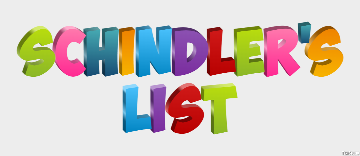 Schindler's List Effet de Texte