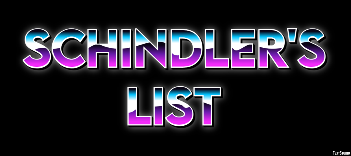 Schindler's List Text effect