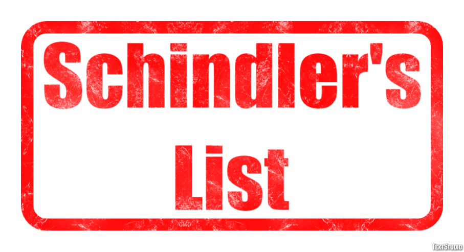 Schindler's List Text effect