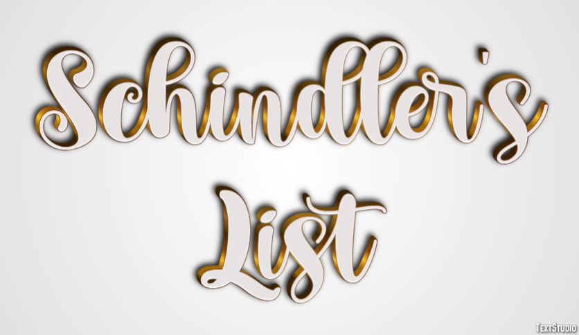 Schindler's List Effet de Texte