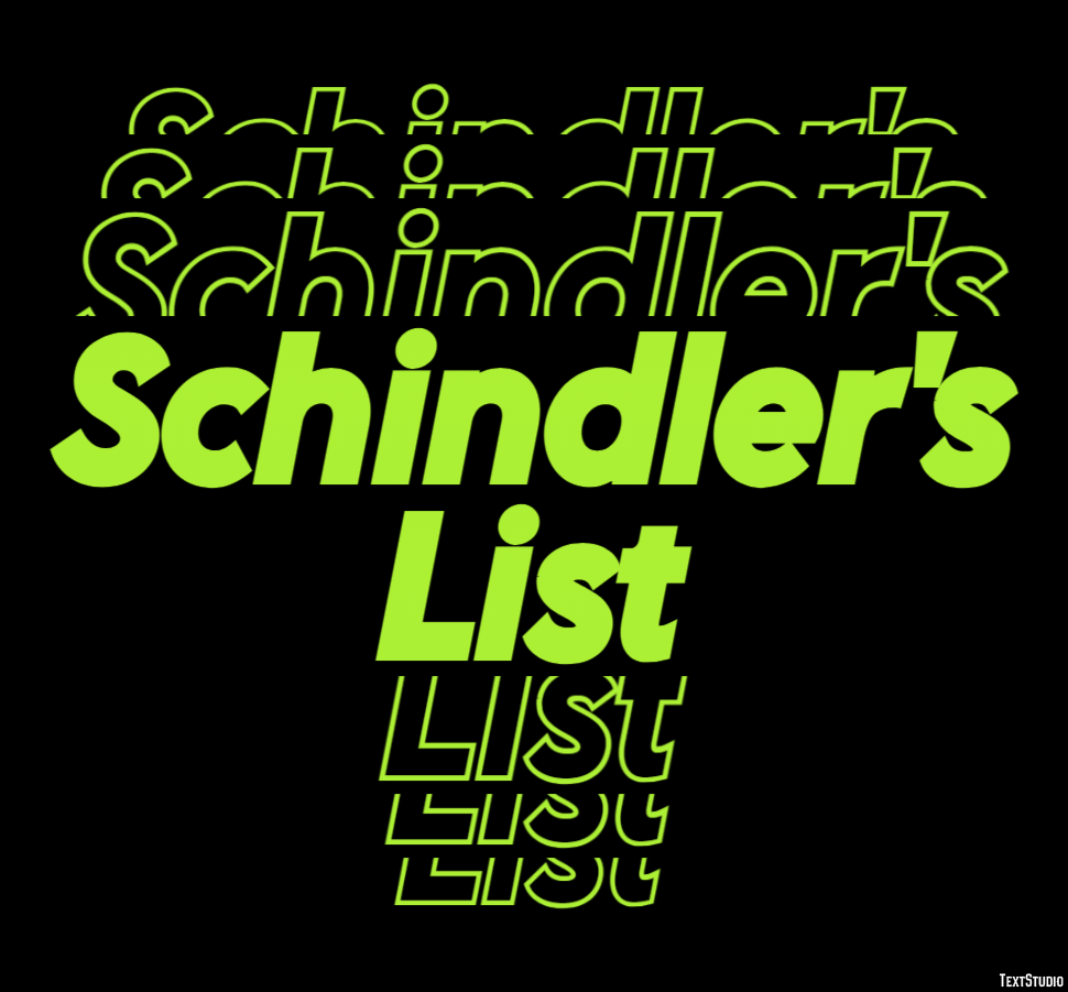 Schindler's List Effet de Texte