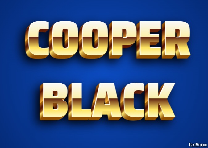 Cooper Black Text Effect