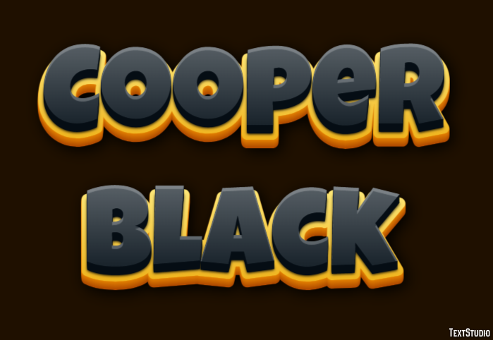 Cooper Black Text Effect