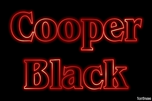 Cooper Black Text Effect