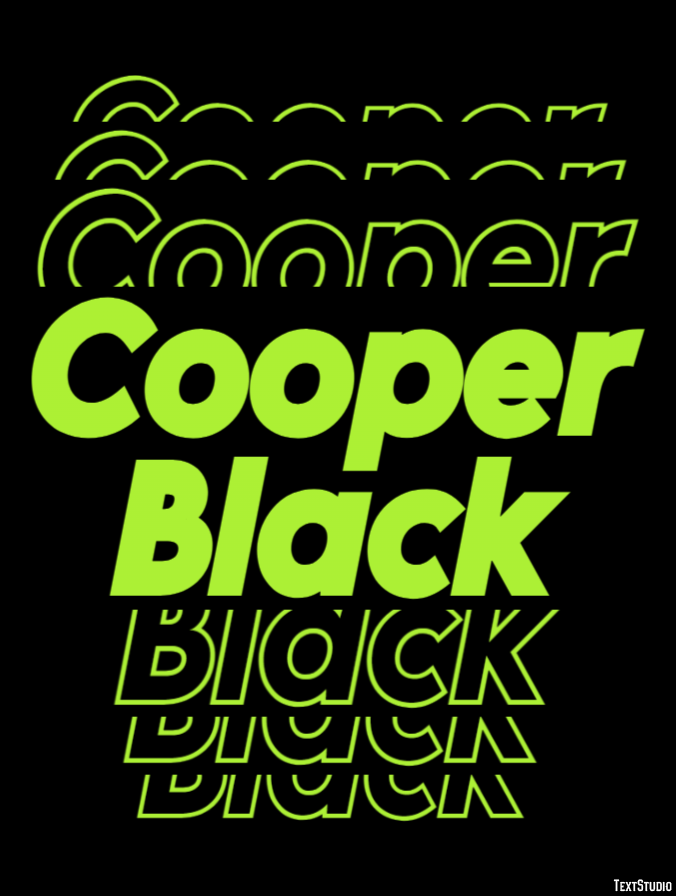 Cooper Black Text Effect