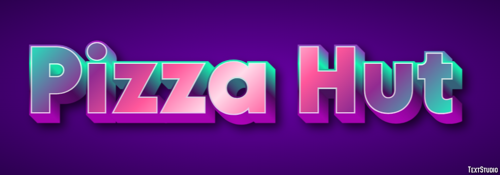 Pizza Hut Effet de texte