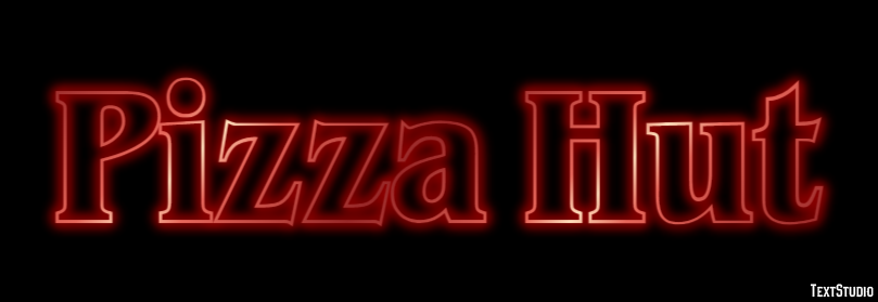 Pizza Hut Effet de texte