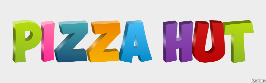 Pizza Hut Effet de Texte