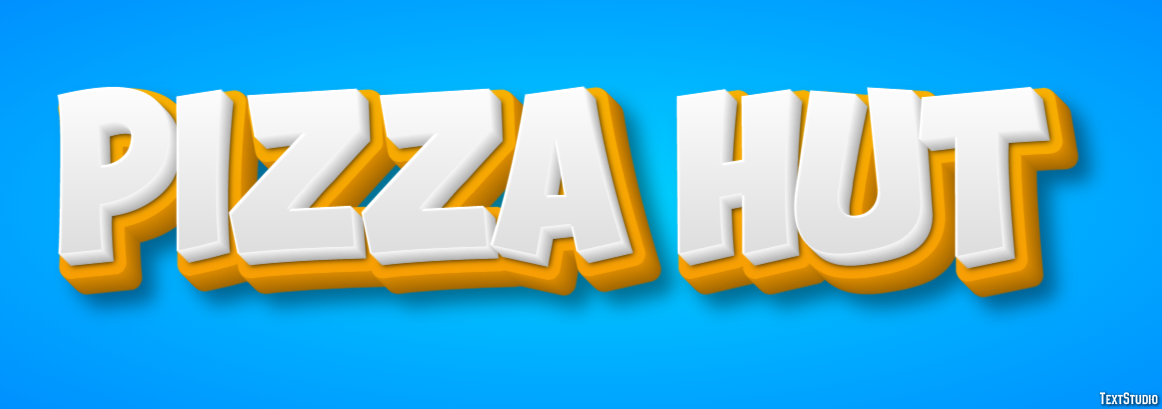 Pizza Hut Effet de Texte