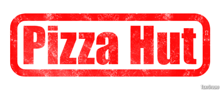 Pizza Hut Effet de texte