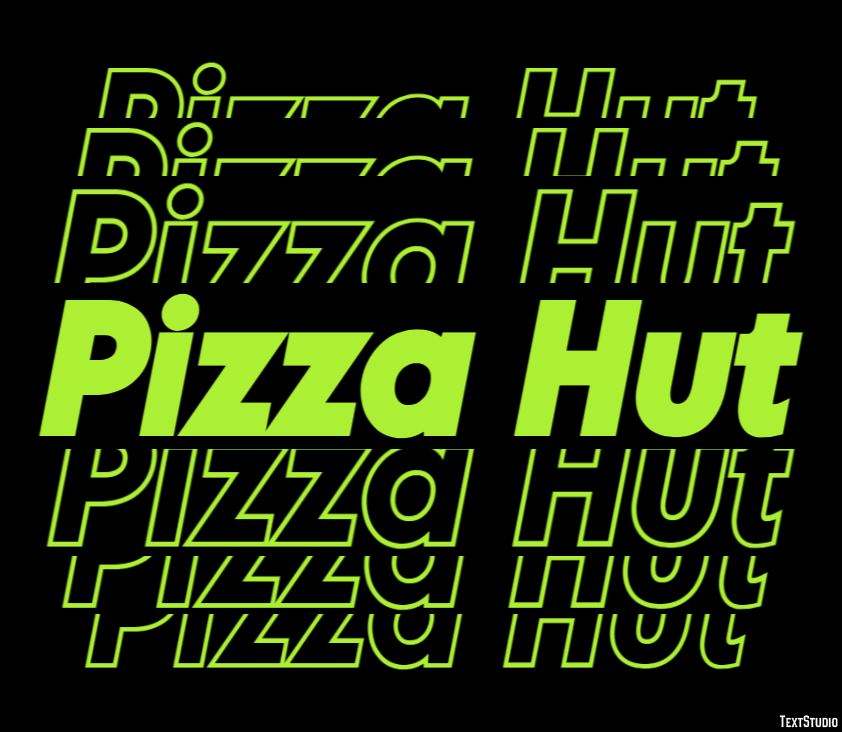 Pizza Hut Effet de Texte