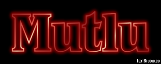 Mutlu Эффект текста