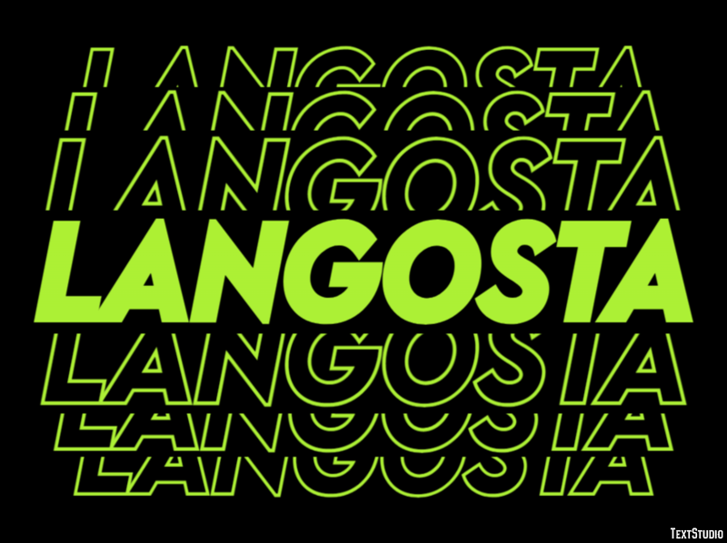 Langosta Effetto testo