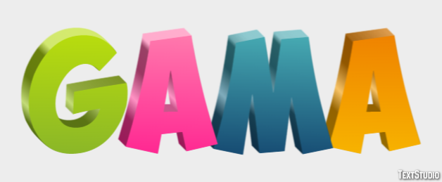 Gama Efeito de texto