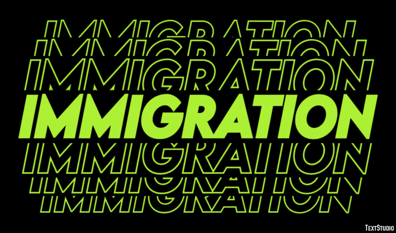 Immigration Text Effect